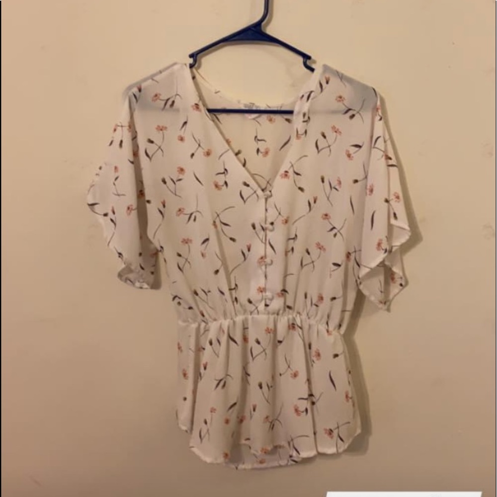 Floral white blouse